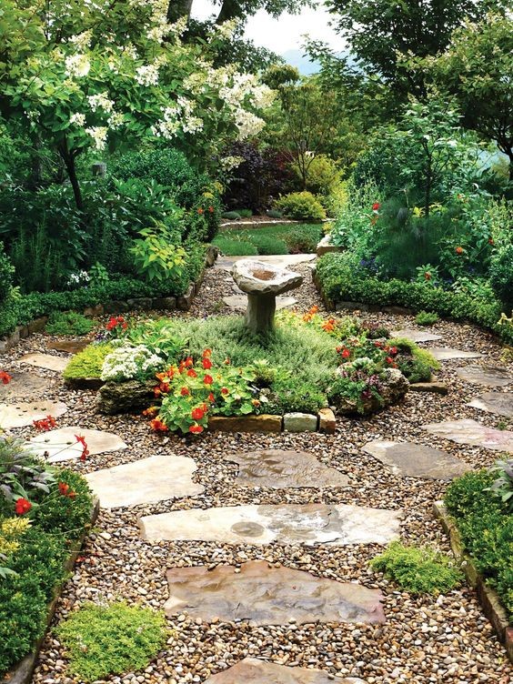 100 incroyables idées de chemins de jardin en pierres 56