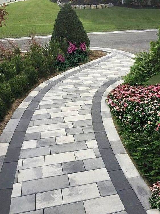 100 incroyables idées de chemins de jardin en pierres 59