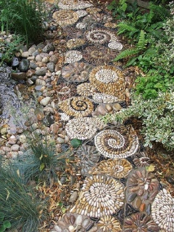 100 incroyables idées de chemins de jardin en pierres 60