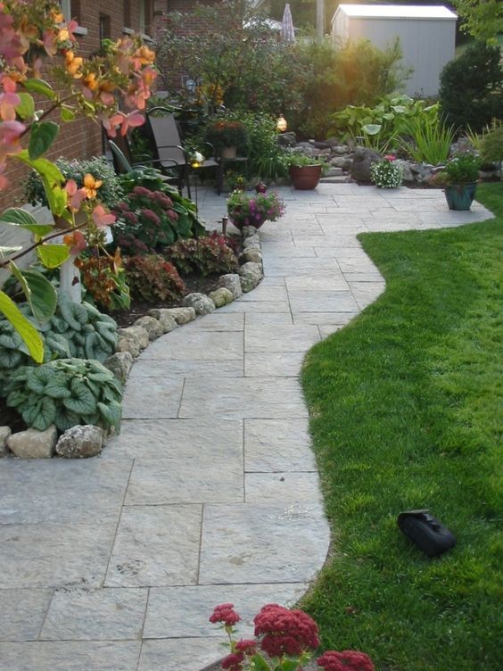 100 incroyables idées de chemins de jardin en pierres 69