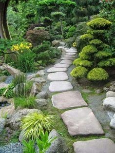 100 incroyables idées de chemins de jardin en pierres 84