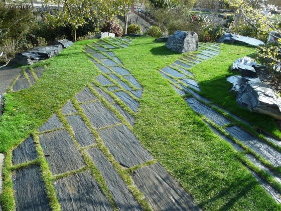 100 incroyables idées de chemins de jardin en pierres 93