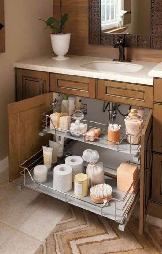 15 idées pour créer du rangement pratique sous l'évier 8