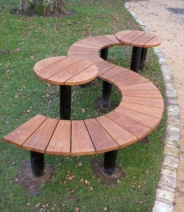 16 bancs de jardin en bois à faire autour d'un arbre 12