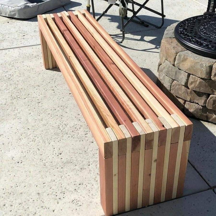16 bancs de jardin en bois à faire autour d'un arbre 15
