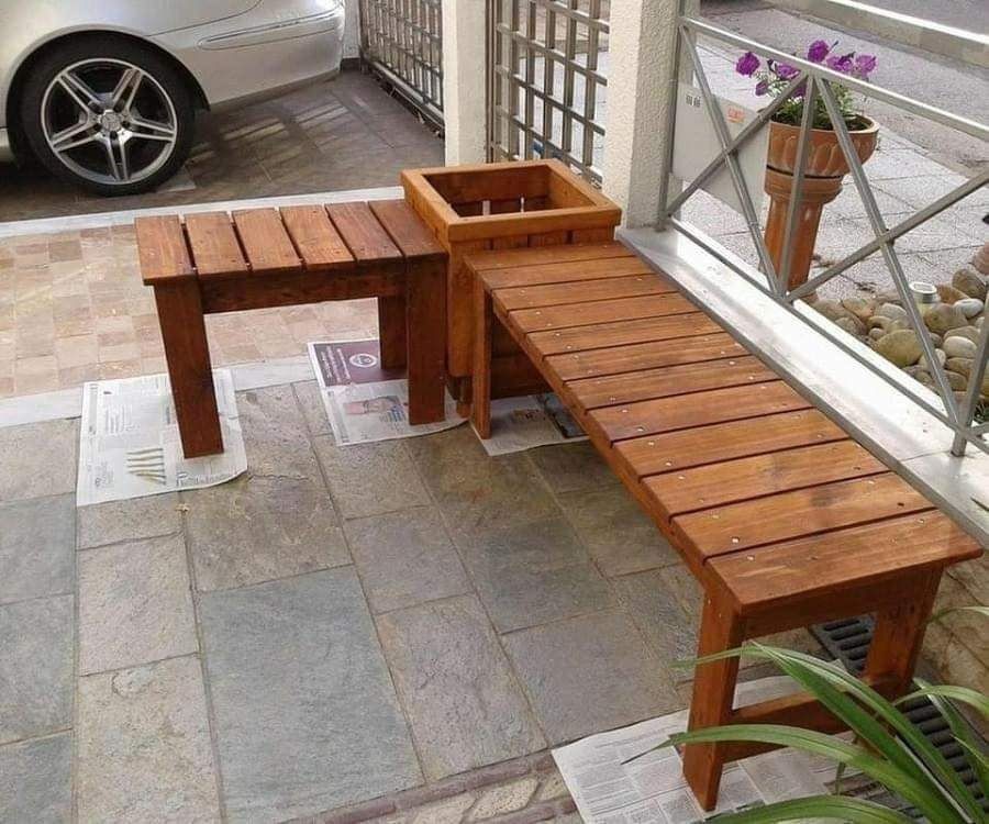 16 bancs de jardin en bois à faire autour d'un arbre 16