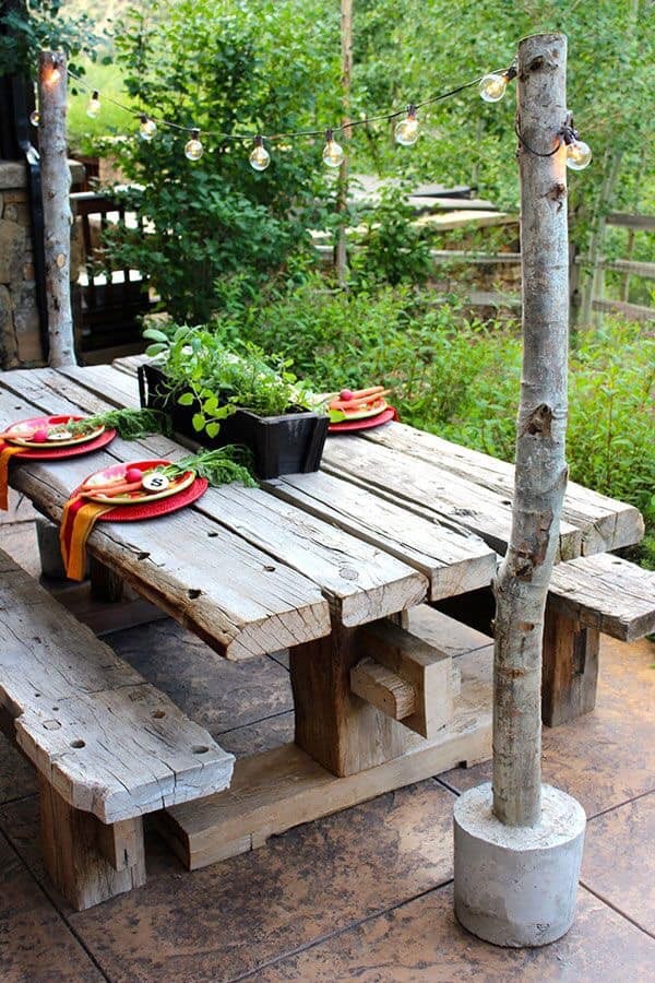 17 belles idées de tables à manger de jardin 6 17 belles idées de tables à manger de jardin 6