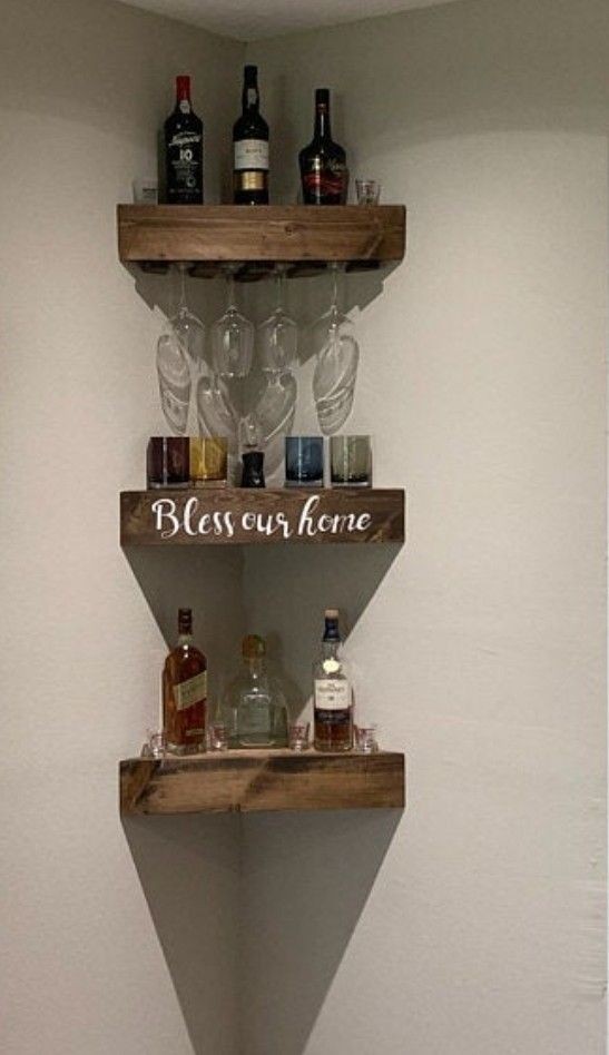 17 idées pour faire un minibar mural avec du bois 3 17 idées pour faire un minibar mural avec du bois 3