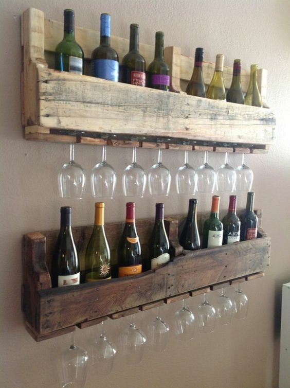 17 idées pour faire un minibar mural avec du bois 7 17 idées pour faire un minibar mural avec du bois 7