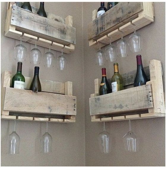 17 idées pour faire un minibar mural avec du bois 1 17 idées pour faire un minibar mural avec du bois 1