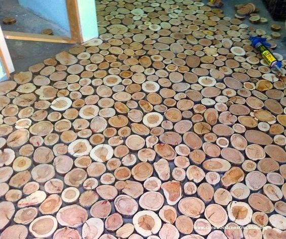 18 idées de chemin de jardin à faire avec des disques de bois 18