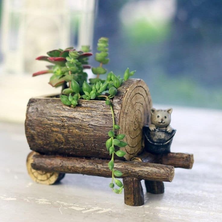 17 idées décoratives pour votre maison en utilisant des bûches de bois 5