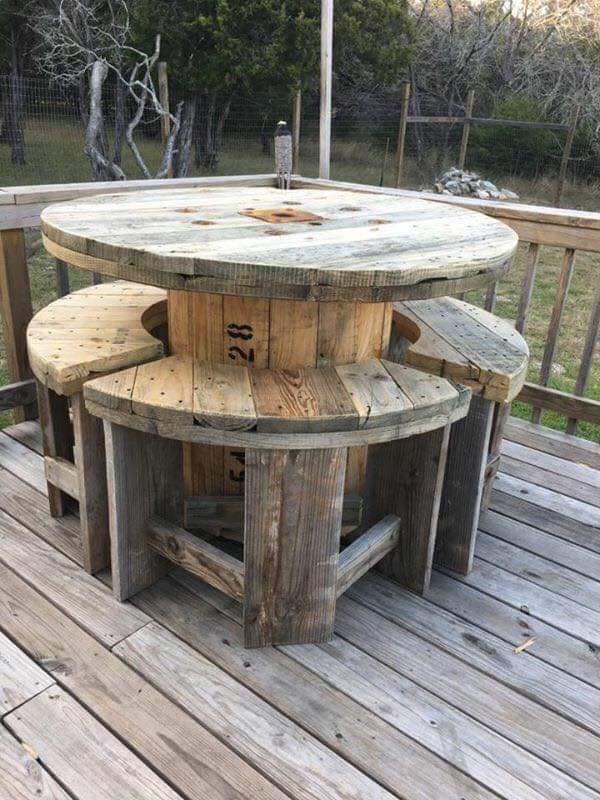 21 superbes idées pour recycler des bobines en bois 19