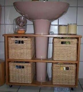 47 idées de rangements pour optimiser l'espace de la salle de bain 31