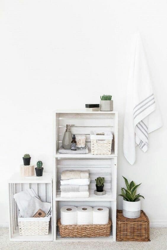 47 idées de rangements pour optimiser l'espace de la salle de bain 36