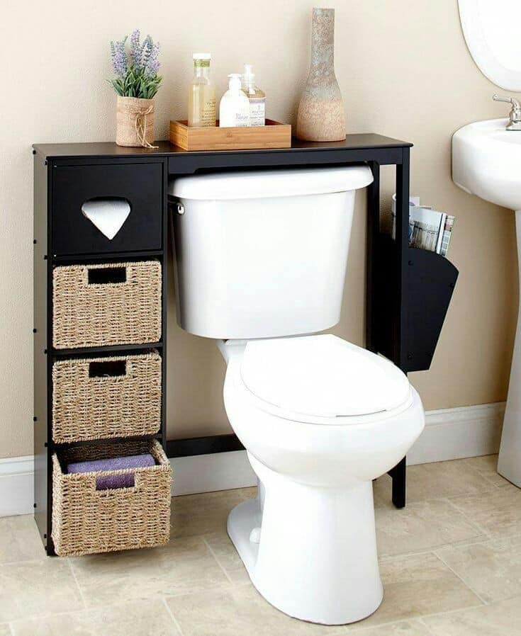 47 idées de rangements pour optimiser l'espace de la salle de bain 46