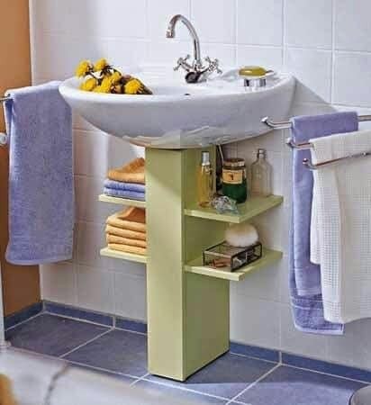 47 idées de rangements pour optimiser l'espace de la salle de bain 32