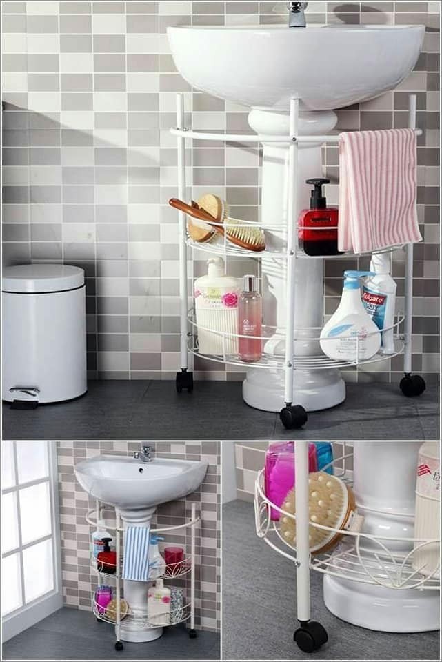47 idées de rangements pour optimiser l'espace de la salle de bain 34