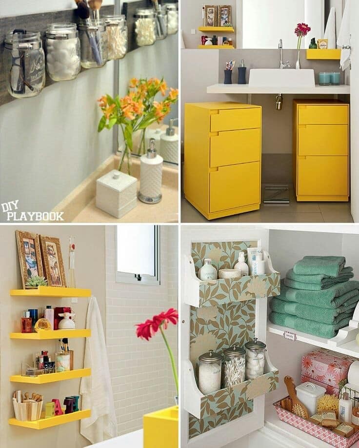 47 idées de rangements pour optimiser l'espace de la salle de bain 35