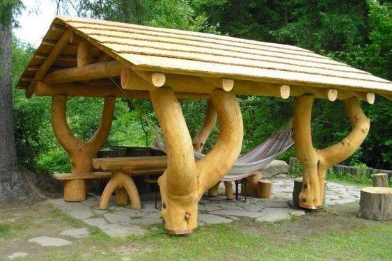 27 idées de gazebos & kiosques de jardin en bois 8
