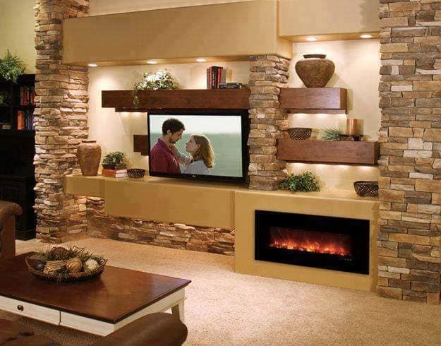 33 idées parfaites pour décorer les murs avec des pierres et des briques 30