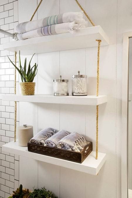 47 idées de rangements pour optimiser l'espace de la salle de bain 20