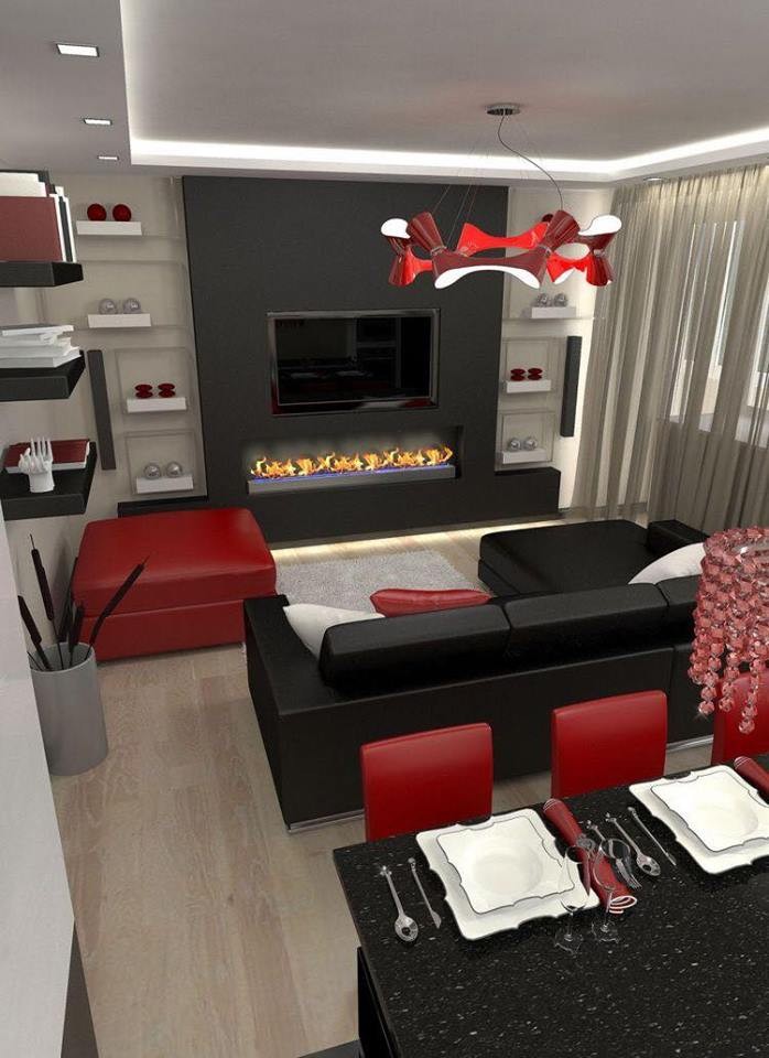 41 idées de décorations d'intérieur avec des tons rouges 22