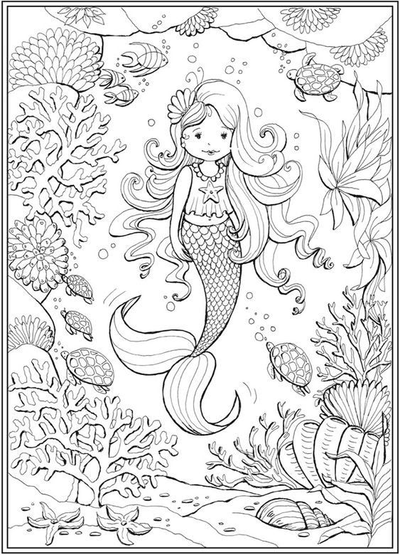 100 Coloriages Sirènes à Imprimer Gratuitement 35 100 Coloriages Sirènes à Imprimer Gratuitement 35