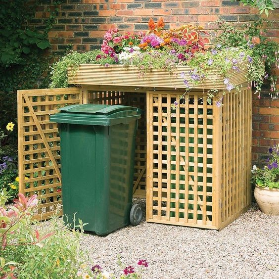 12 bonnes idées pour camoufler ses poubelles 2 12 bonnes idées pour camoufler ses poubelles 2