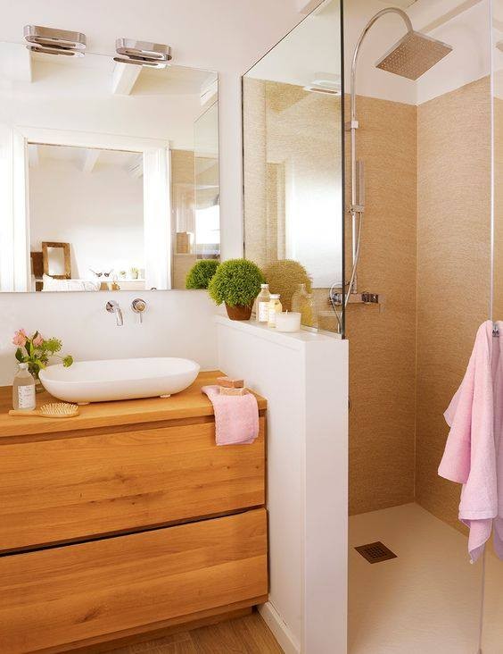 14 idées pour séparer la douche de la salle de bain 12