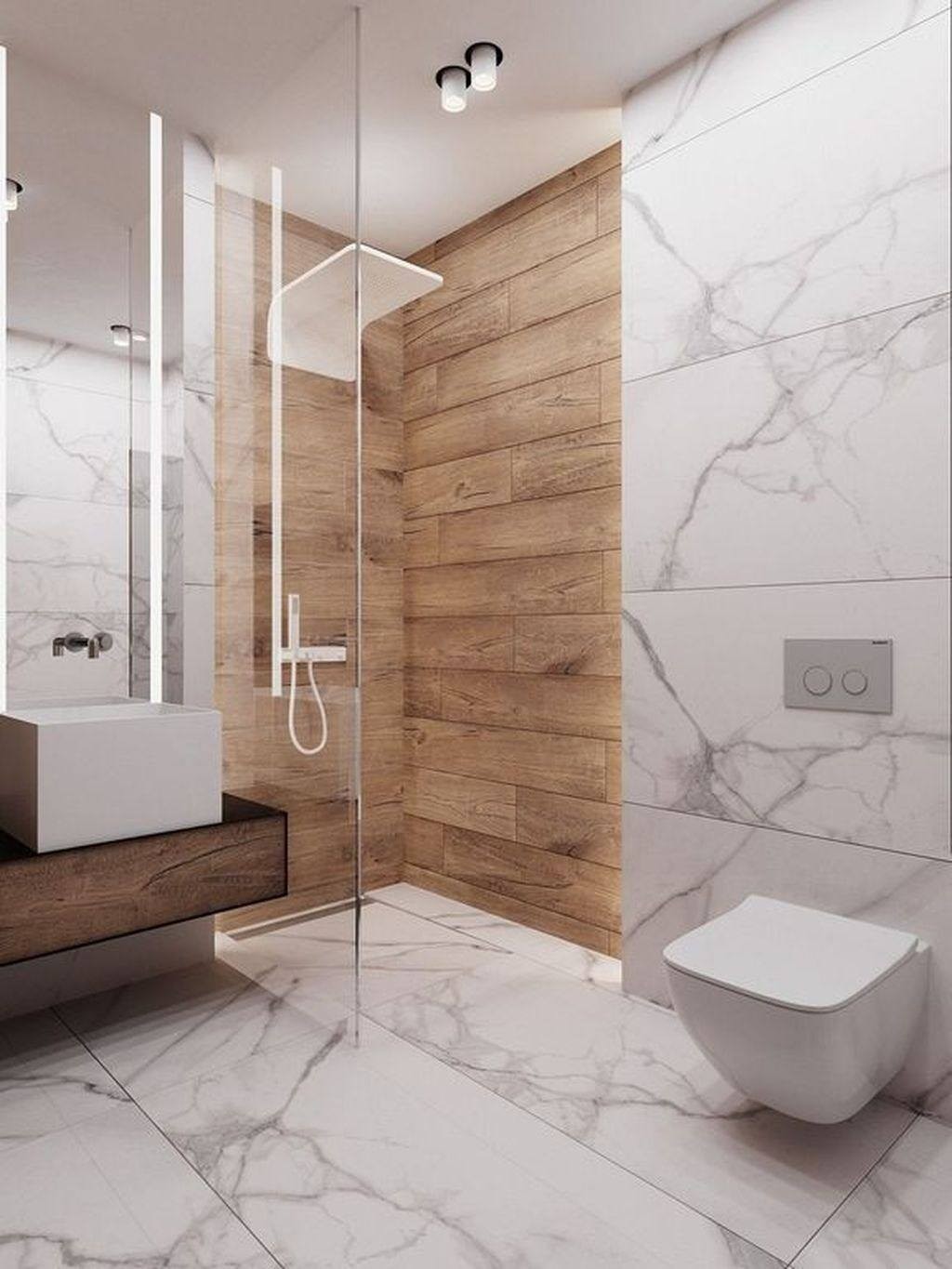 14 idées pour séparer la douche de la salle de bain 7