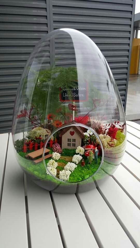41 idées de mini jardins dans des bocaux en verre 33