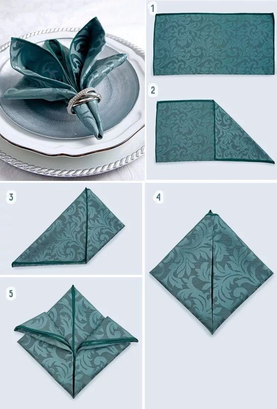 Les 27 plus belles idées de pliages de serviettes 21 Les 27 plus belles idées de pliages de serviettes 21