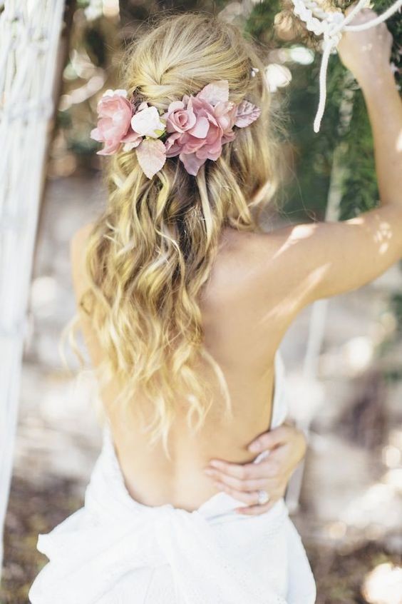 26 Coiffures de mariage mi-longs avec cheveux lâchés 5 26 Coiffures de mariage mi-longs avec cheveux lâchés 5