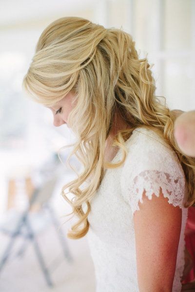 26 Coiffures de mariage mi-longs avec cheveux lâchés 6 26 Coiffures de mariage mi-longs avec cheveux lâchés 6