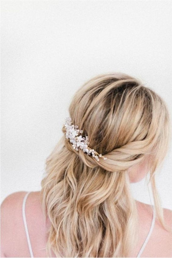 26 Coiffures de mariage mi-longs avec cheveux lâchés 9 26 Coiffures de mariage mi-longs avec cheveux lâchés 9