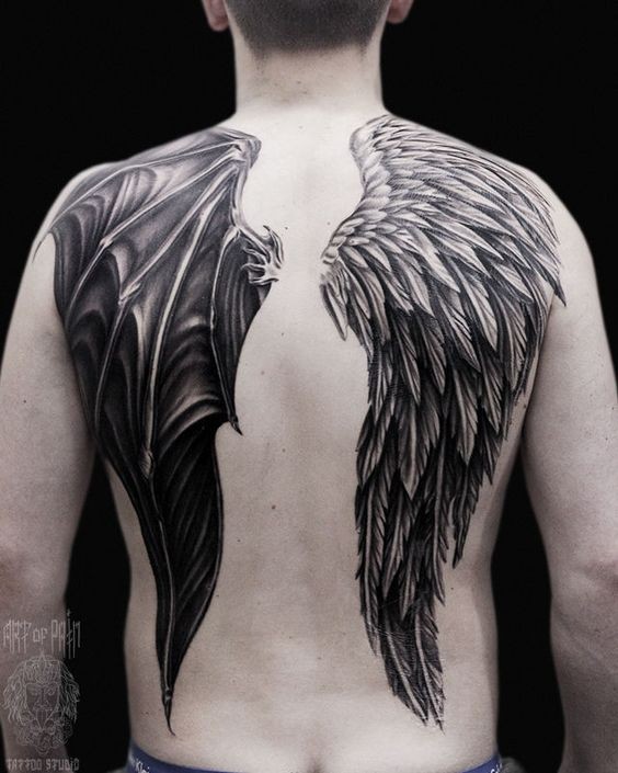 Les 44 plus belles idées de tatouages ailes d'ange 7