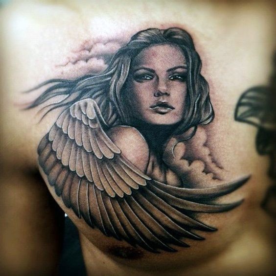 Les 44 plus belles idées de tatouages ailes d'ange 12