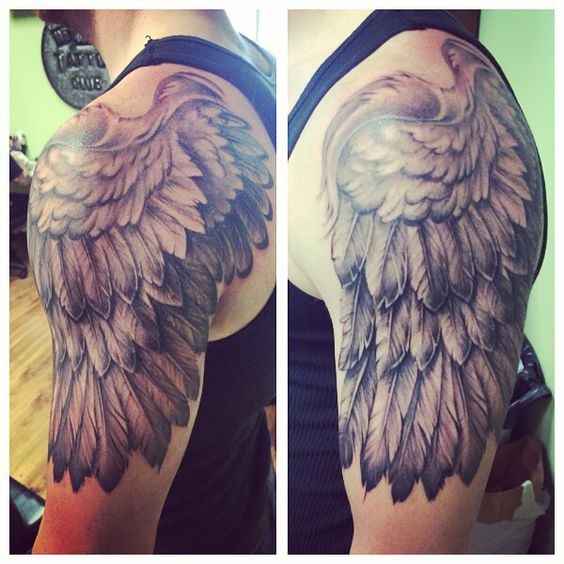 Les 44 plus belles idées de tatouages ailes d'ange 38