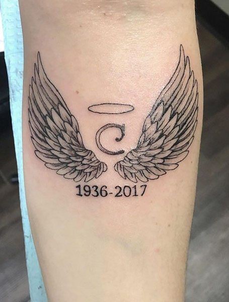 Les 44 plus belles idées de tatouages ailes d'ange 39