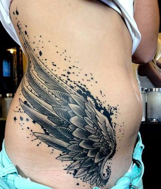 Les 44 plus belles idées de tatouages ailes d'ange 42