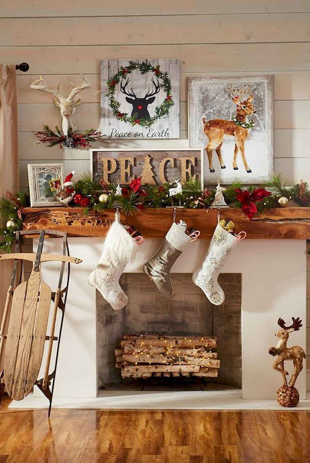 80 Belles idées pour décorer votre salon ce Noel 61