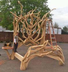 15 idées de lits à faire avec des troncs d'arbre 8 15 idées de lits à faire avec des troncs d'arbre 8