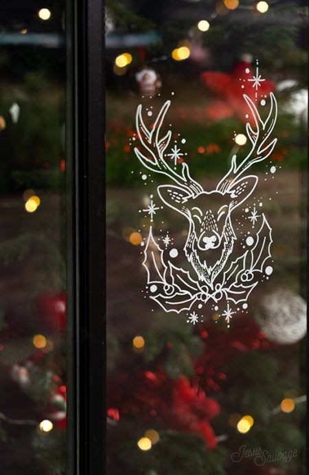 39 Top idées de Décorations de Fenêtres pour Noël 10 39 Top idées de Décorations de Fenêtres pour Noël 10