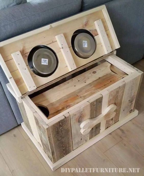 11 top idées de gamelles pour chiens en palettes 1 11 top idées de gamelles pour chiens en palettes 1