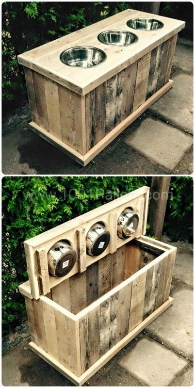 11 top idées de gamelles pour chiens en palettes 3 11 top idées de gamelles pour chiens en palettes 3