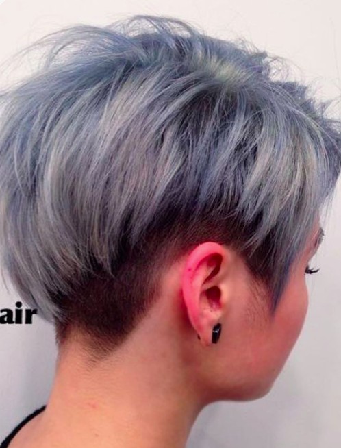 48 Ombrés gris impressionnant pour cheveux courts 7 48 Ombrés gris impressionnant pour cheveux courts 7