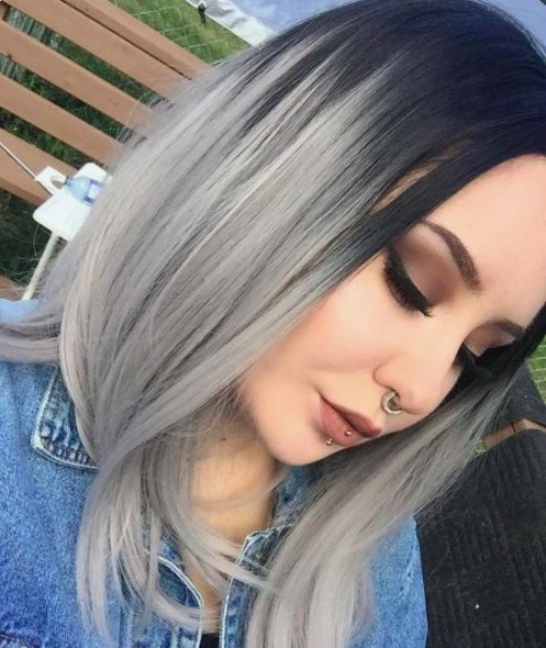 48 Ombrés gris impressionnant pour cheveux courts 9 48 Ombrés gris impressionnant pour cheveux courts 9