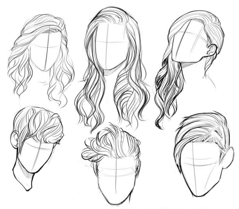 30 idées pour apprendre à faire un dessin de cheveux 2