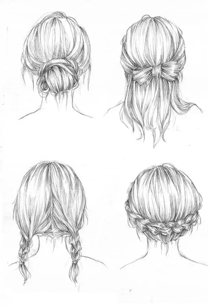 30 idées pour apprendre à faire un dessin de cheveux 26